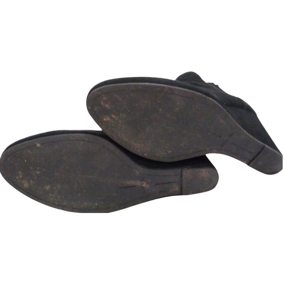 Dolce Vita Womens Gwynn Black Genuine Suede Leather Wedge Heel Ankle Booties 9 - Picture 10 of 16